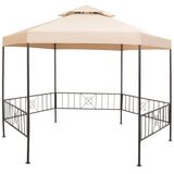Vidaxl Garden Pracor 323x265 cm beige hexagonal