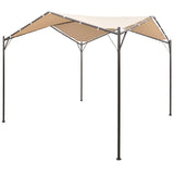 Vidaxl arbor 4x4 m beige en acier