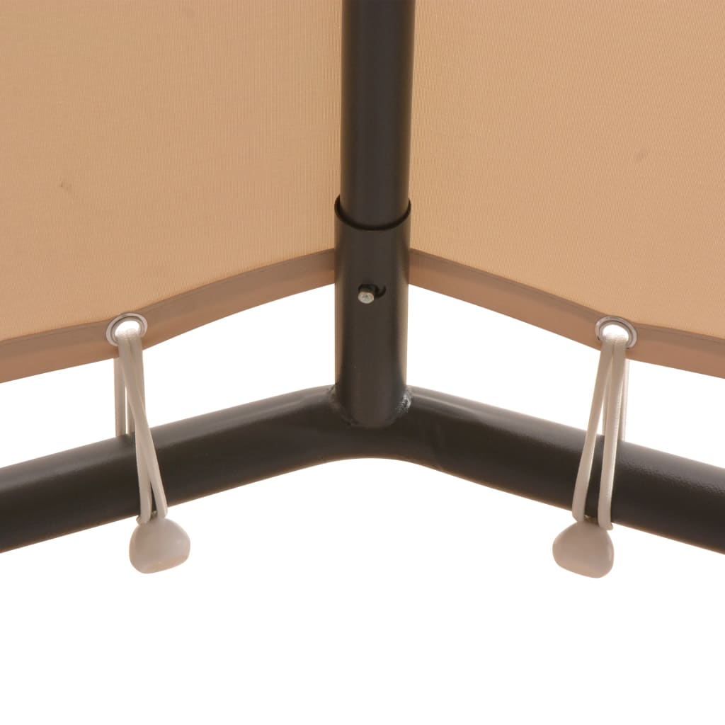 Vidaxl arbor 4x4 m beige en acier