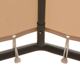 Vidaxl arbor 4x4 m beige en acier