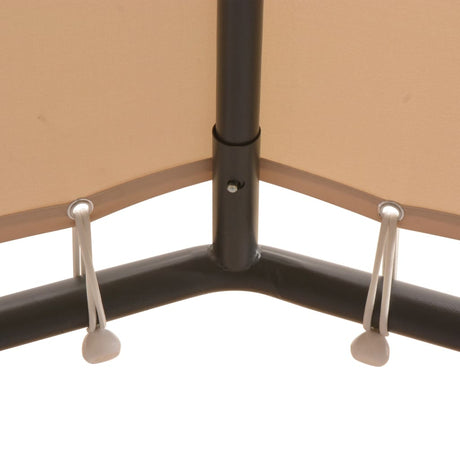 Vidaxl arbor 3x3 m beige en acier