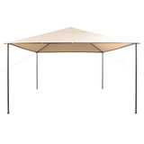 Vidaxl arbor 4x4 m beige en acier