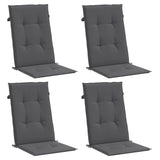 Bidaxl Garden Chair Cushions Ryggstöd 4 st 120x50x3 cm Tyg Anthracite