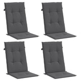 Vidaxl Garden Chair coussins dossier 4 PCS 120x50x3 cm Tissu anthracite