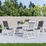 Vidaxl Garden Chair coussins dossier 4 PCS 120x50x3 cm Tissu anthracite
