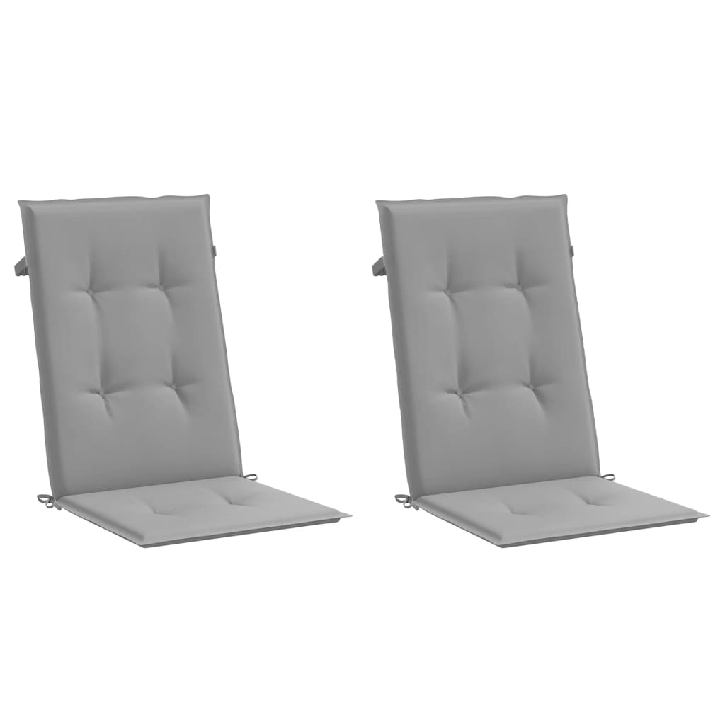 Vidaxl Garden Stol Puder Baglæn 2 PCS 120x50x3 cm Stof grå