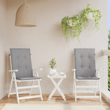 Vidaxl Garden Chair coussins BackRest 2 PCS 120x50x3 cm Fabric Gris