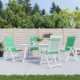 Vidaxl Garden Chair Puter 4 St High Back 120x50x3 cm stoff grønn