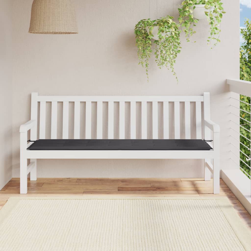 Vidaxl Garden bench cushion 180x50x3 cm Oxford fabric anthracite -colored