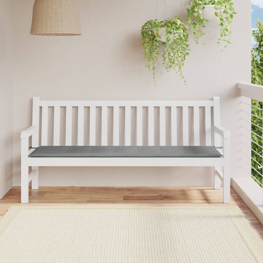 Vidaxl Garden Bench Cushion 180x50x3 CM Oxford Fabric Gray