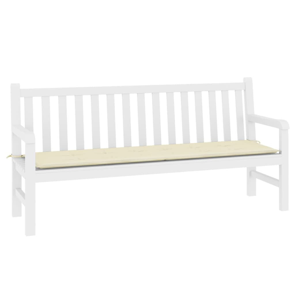 Vidaxl Garden Bench Cushion 180x50x3 CM Oxford Fabric Crème -Coled