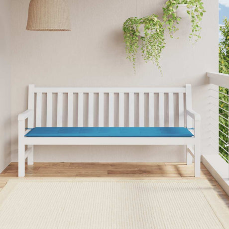 Vidaxl jardin banc coussin 180x50x3 cm oxford tissu bleu