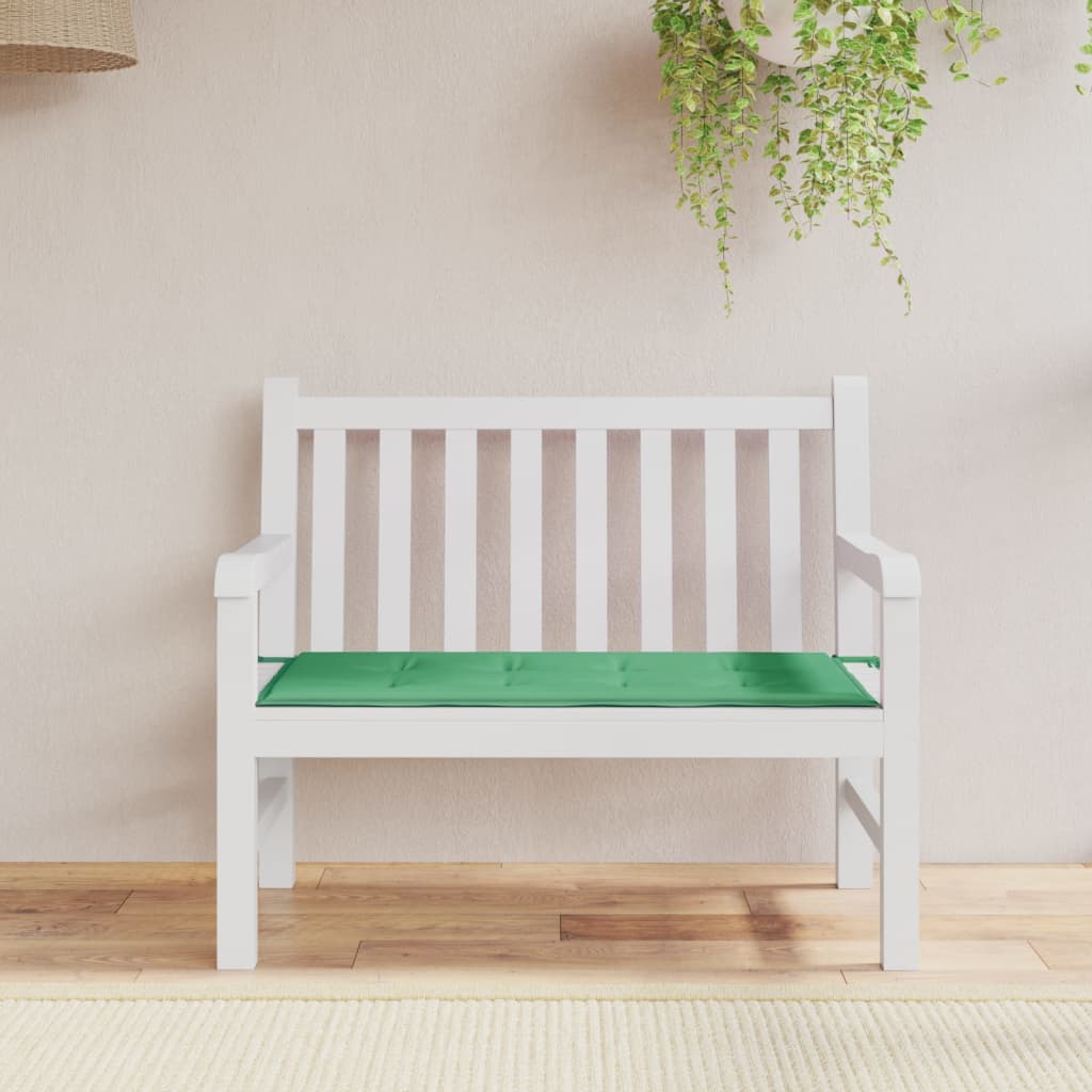 Vidaxl jardin banc coussin 100x50x3 cm oxford tissu vert