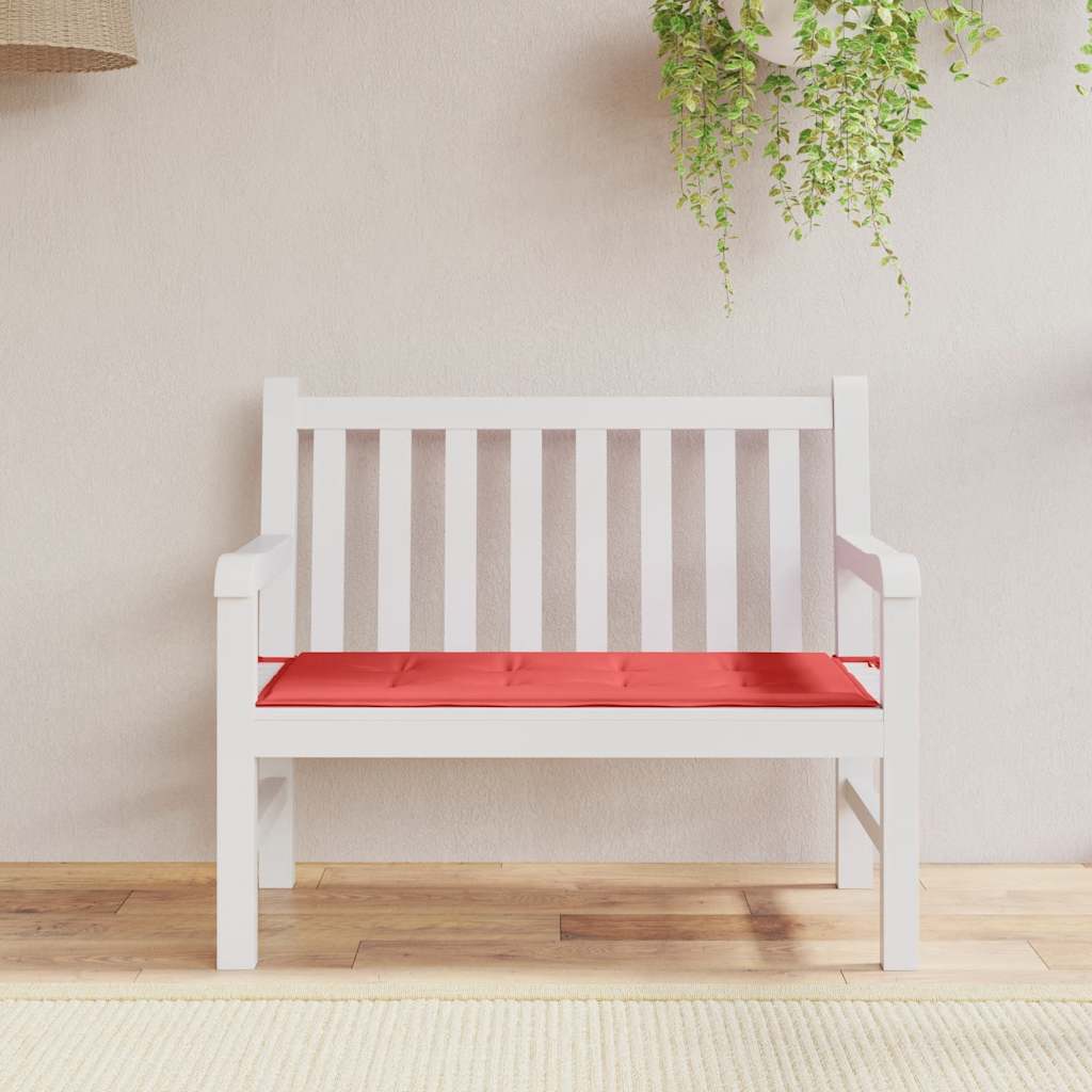 Vidaxl jardin banc coussin 120x50x4 cm oxford tissu rouge