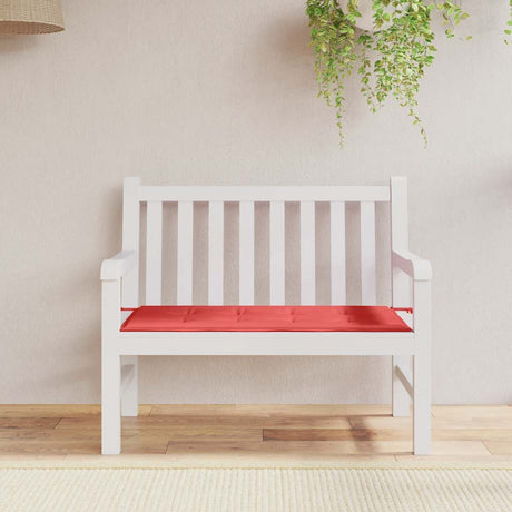Vidaxl jardin banc coussin 120x50x4 cm oxford tissu rouge