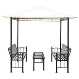 Vidaxl Garden Pavilion med bord og benker 2,5x1,5x2,4 m