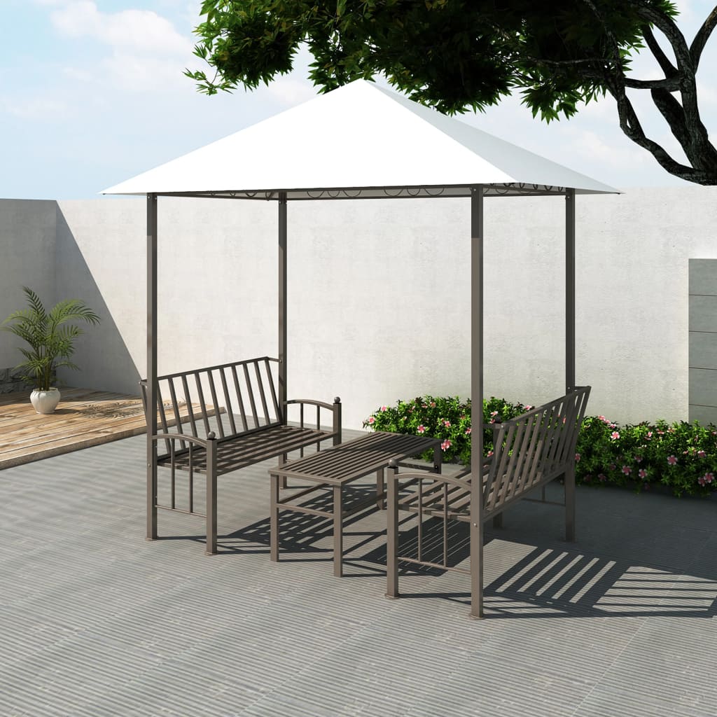 Vidaxl Garden Pavilion med bord og benker 2,5x1,5x2,4 m