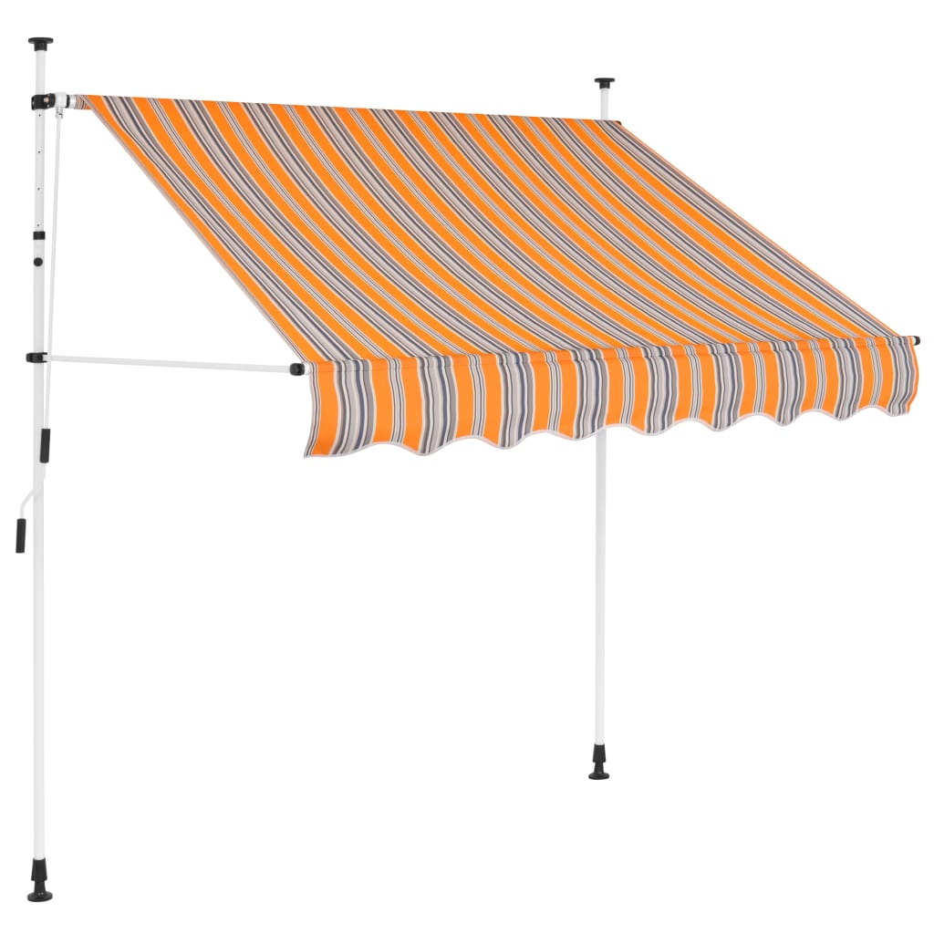 Vidaxl liifel manuell verlängert 150 cm giel a blo Sträifen