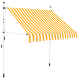 Vidaxl Luifel utvider manuelt 200 cm oransje og hvite striper