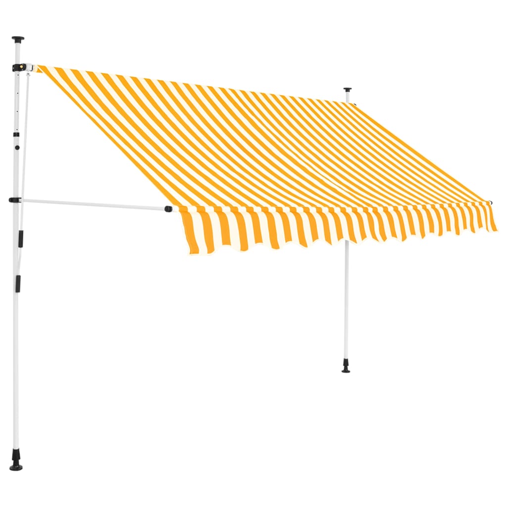 Vidaxl Luifel étend manuellement 250 cm de bandes orange et blanches