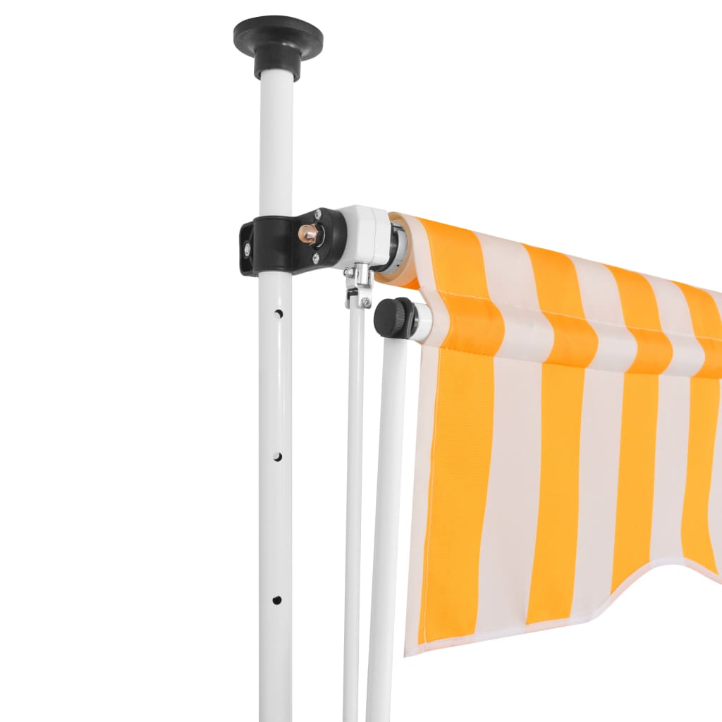 Vidaxl Luifel étend manuellement 250 cm de bandes orange et blanches