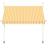 Vidaxl Luifel étend manuellement les rayures orange et blanches de 300 cm