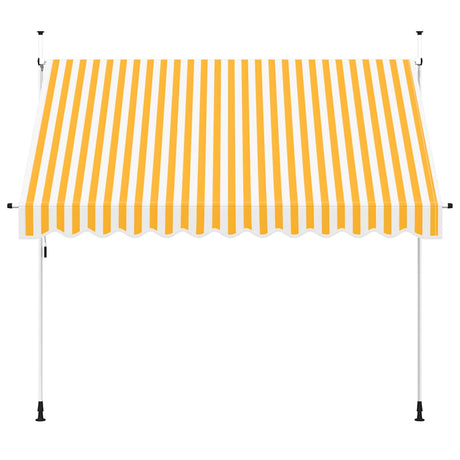 Vidaxl Luifel étend manuellement les rayures orange et blanches de 300 cm