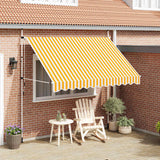 Vidaxl Luifel étend manuellement les rayures orange et blanches de 300 cm