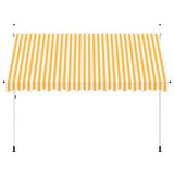 Vidaxl Luifel étend manuellement les rayures orange et blanches de 350 cm