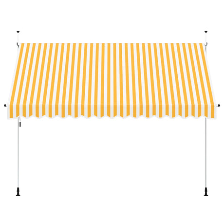 Vidaxl Luifel étend manuellement les rayures orange et blanches de 350 cm