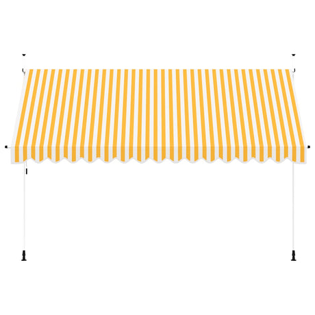 Vidaxl Luifel étend manuellement les rayures orange et blanches de 400 cm