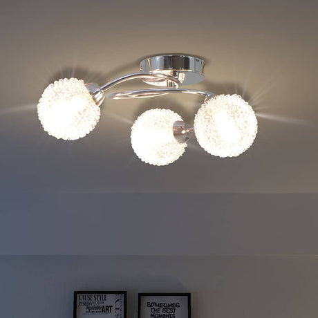Vidaxl plafond avec 3 lampes LED G9 120 W