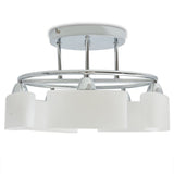 Vidaxl loftlampe med ellips -formede glashætter 5XE14 200W