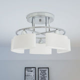 Vidaxl Plafond Lampe avec des hottes en verre en forme d'Ellips 5XE14 200W