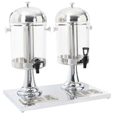 Vidaxl double sapdistenser en acier inoxydable 2x8 L