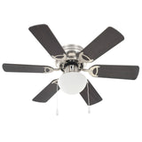 Ventilateur de plafond Vidaxl avec lampe 82 cm brun foncé