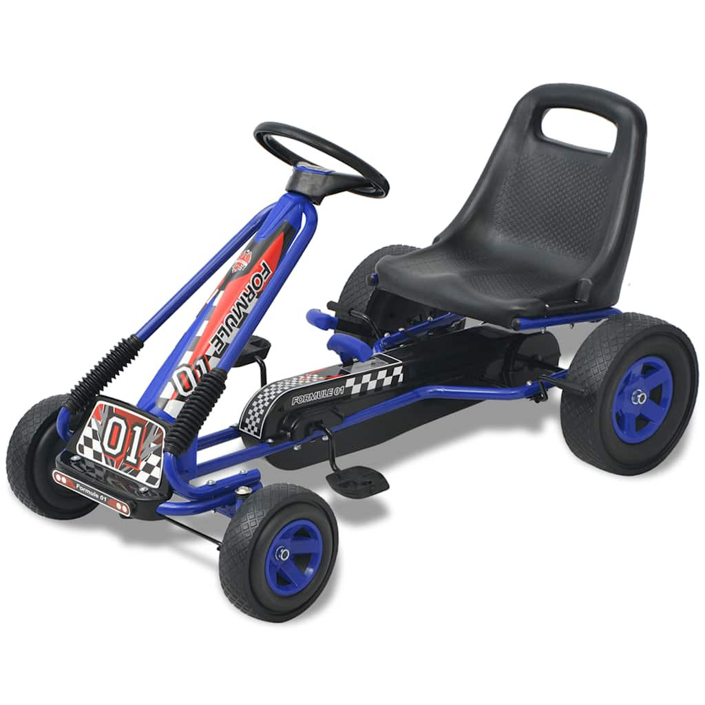 Vidaxl Skelter with pedals and adjustable seat blue