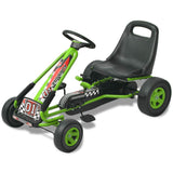 Vidaxl Go -Kart con pedali e sedile regolabile verde