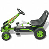 Vidaxl Go -Kart con pedales y verde ajustable