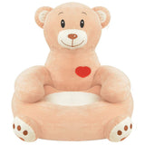 Vidaxl pluche kinderstoel beer bruin