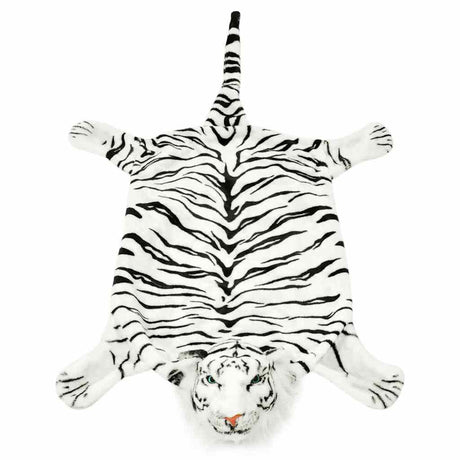 Vidaxl Tiger Floor peluche 144 cm blanc