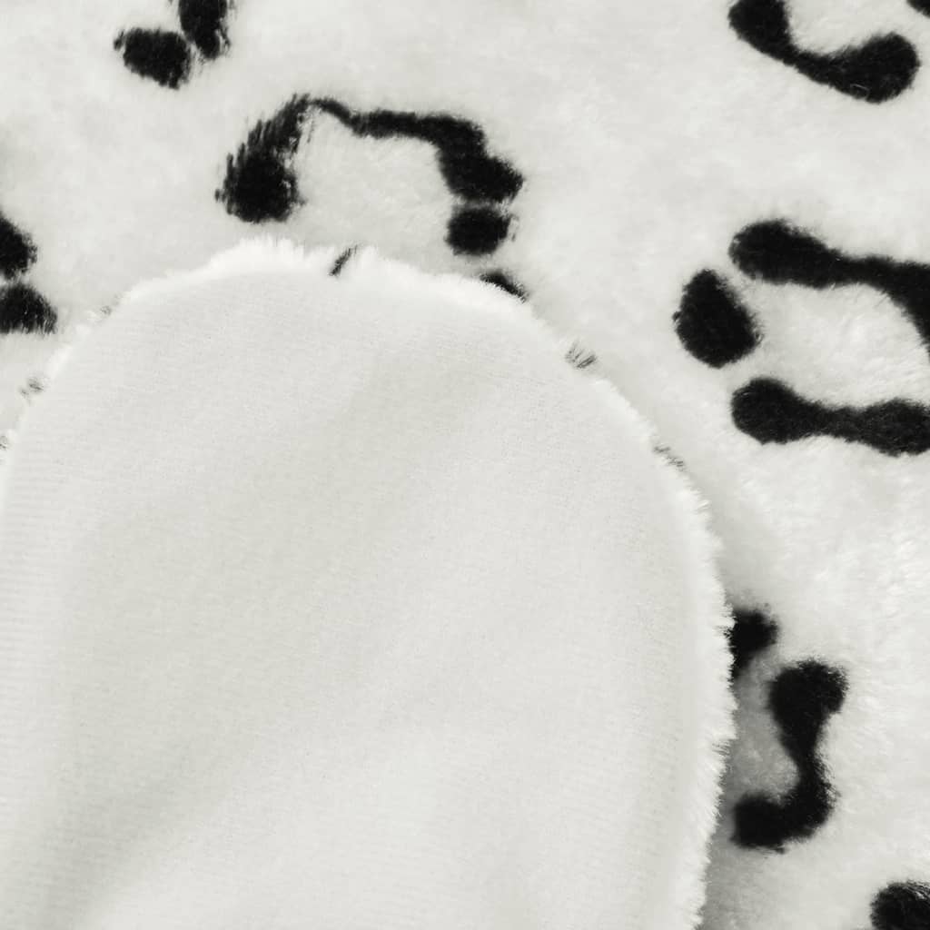 Vidaxl Leopard Flooring Plush 139 cm hvid