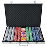 Vidaxl poker set con 1000 chips alluminio