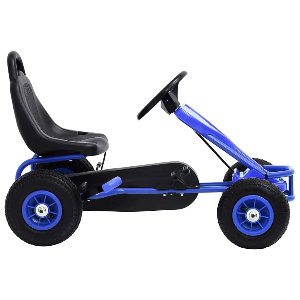 Vidaxl Skelter with pedals and pneumatic tires blue