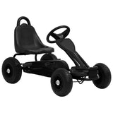 Vidaxl Go -Kart mit Pedalen und pneumatischen Reifen schwarz