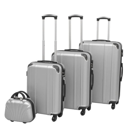 Vidaxl Hard Rolling Case Silt Silver 4-DLG