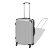 Vidaxl Hard Rolling Case Silt Silver 4-DLG