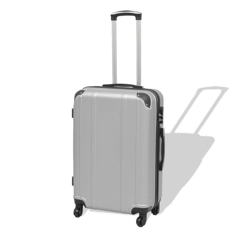 Vidaxl Hard Rolling Case Silt Silver 4-DLG