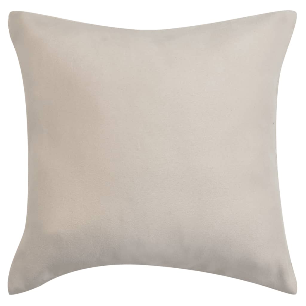 Vidaxl pude dækker 4 stykker beige efterligning ruskind 40x40 cm polyester