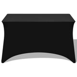 Vidaxl Table Cover Stretch Black 243x76x74 cm 2 sts